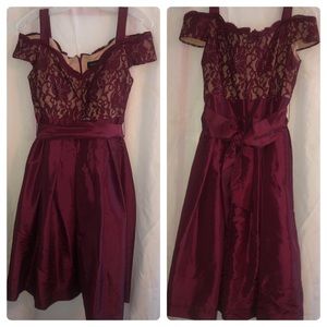 R&M Richards Burgundy/Wine Dress